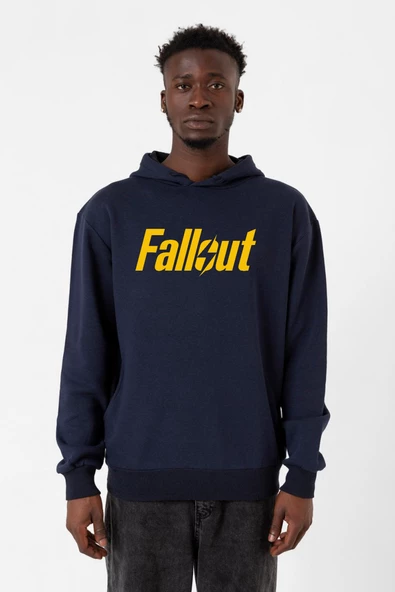 Fallout Lettern Lacivert Erkek 3ip Kapşonlu