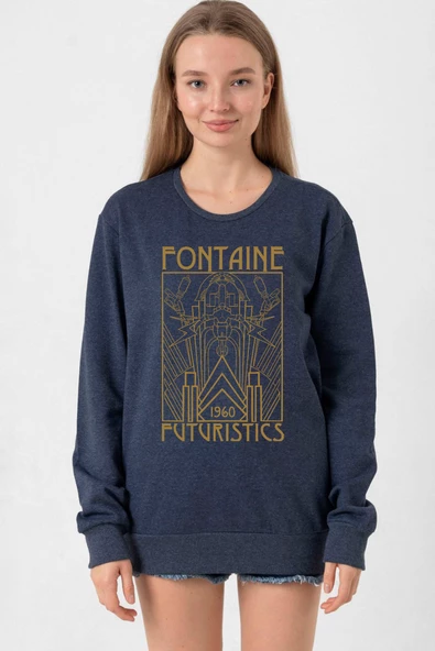 Bioshock Fontaine Futuristics İndigo Kadın 2ip Sweatshirt ürün görseli 1