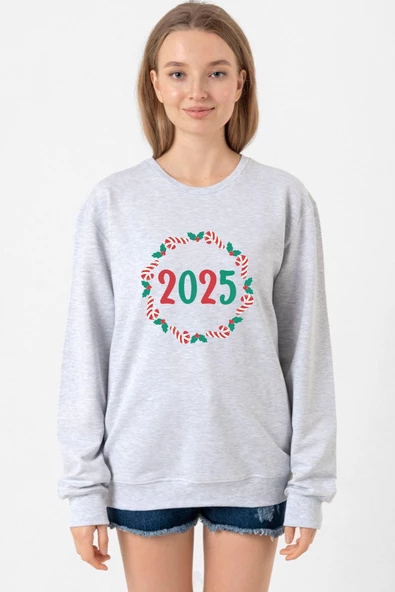 Christmas Holiday Wreath Grimelanj Kadın 2ip Sweatshirt ürün görseli