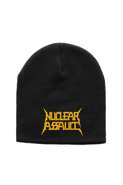 Nuclear Assault Lettern Siyah Örme Bere