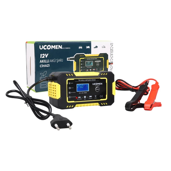 UCOMEN UC-C120501A 12V MAX 6A SARI LED GÖSTERGELİ AKÜ ŞARJ CİHAZI - 3