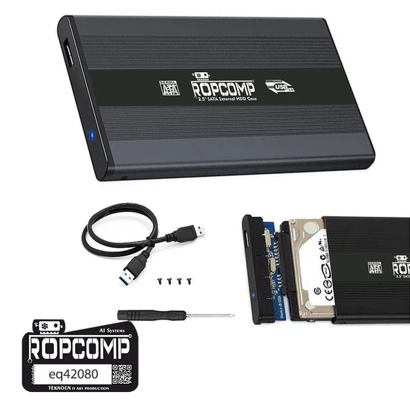 Ropcomp 2.5" USB 3.0 Sata Harici Harddisk Kutusu - 5
