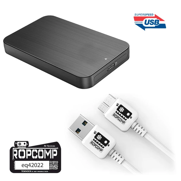 Ropcomp USB Micro-B Superspeed Data Kablosu USB 3.0 - 4