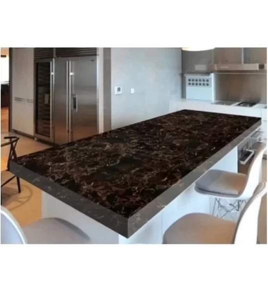 Siyah Mermer Desenli Yapışkanlı Tezgah Folyosu (3 Mt.x 60 Cm) - 3