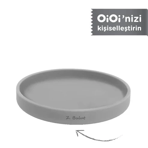 Oioi Basics Mama Tabağı Powder Grey - Resim 2