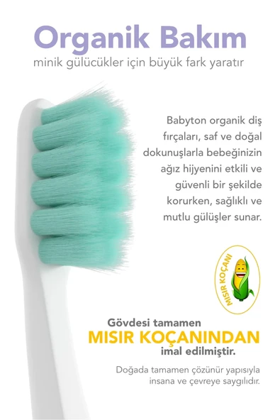 Babyton Bio Ultra Yumuşak Çocuk Diş Fırçası Fil - Resim 4
