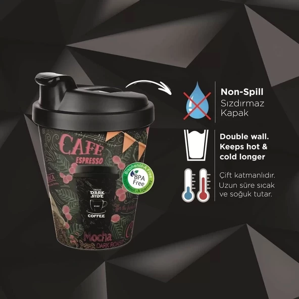 Kahve Bardağı - Termoslu 400ml - 13,5 Oz - 2