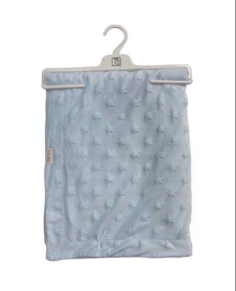 Bibaby Embossed Star 90x108 Battaniye 64728 Blue