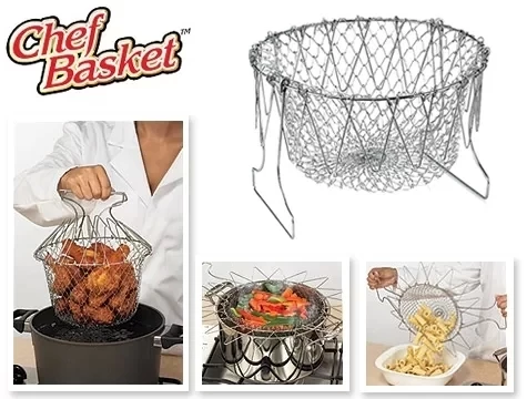 Chef Basket Çok Fonksiyonlu Pratik Süzgeç