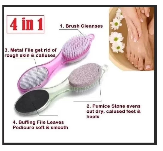 Törpülü Fırçalı Topuk Taşı - 4in1 - 5