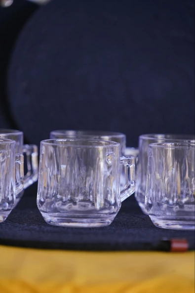 Panayır Home Blinkmax Kulplu Şeffaf 6'lı Fincan Bardak GLS-200