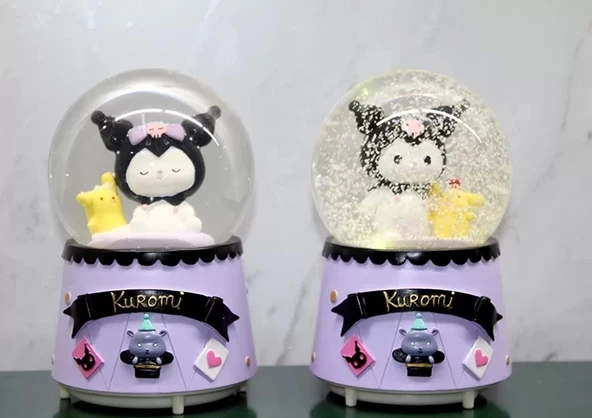 Kuromi İçi Dönmeli Püskürtmeli Işıklı Müzikli Kar Küresi Büyük Boy Alk3039 ürün görseli