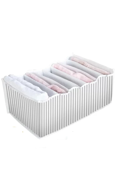 Akordiyon Çekmece  Düzenleyici Organizer 8 Gözlü L Beden Çorap Çamaşır Havlu Düzenleyici - 3