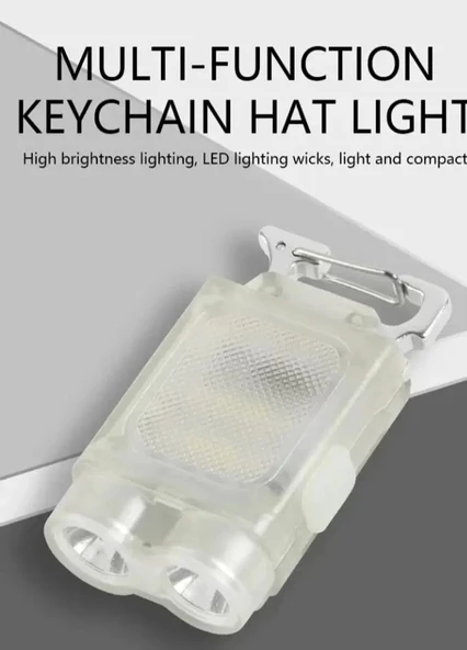 V15 Edc El Feneri 1200lm Anahtarlık Işık Tip-c Şarj Edilebilir Taşınabilir Mini Torch Mıknatıs Klips Ile Kamp Cep Fener - Resim 8