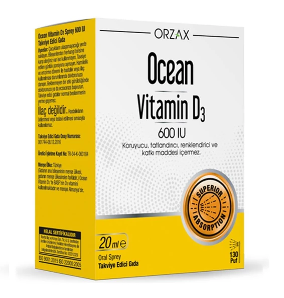Ocean Vitamin D3 600 IU 20 ml Sprey