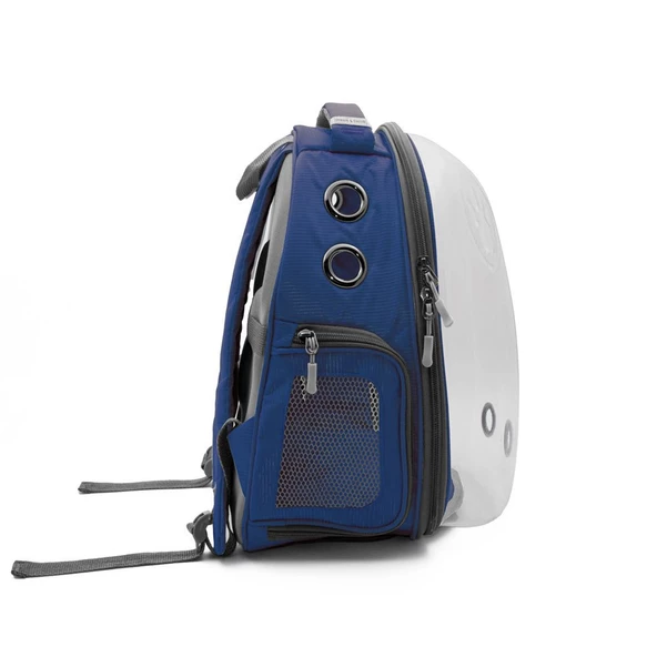 Cattie Yeni Şeffaf Taşıma Sırt Çantası Lacivert 25X30X40 CM - Resim 2