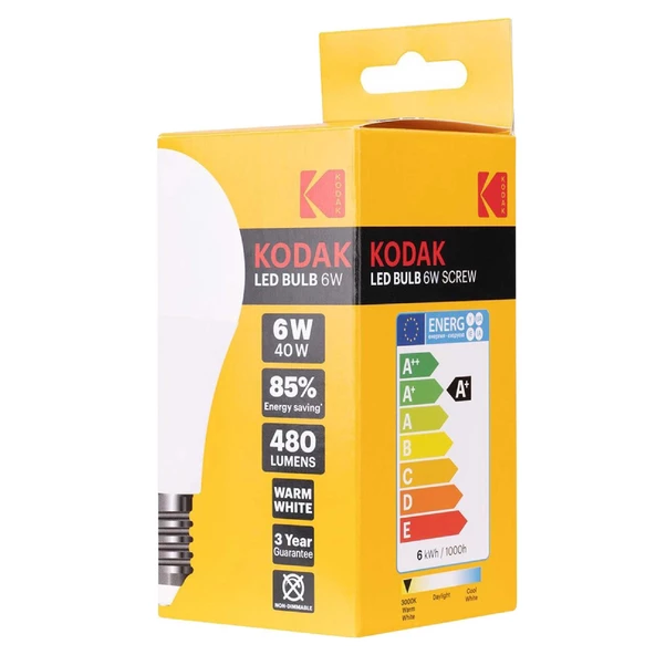 Kodak 6W 480 Lümen LED Sarı Işık Ampul 5 Adet - 4