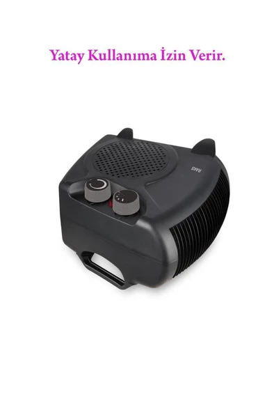 Raks PF20 Black Elektrikli Fanlı Isıtıcı - Soğutucu - 3
