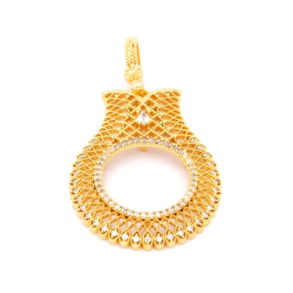 Altın Kaplama Lale Model Çeyrek Çerçeve Kolye Ucu TGR-442 ürün görseli