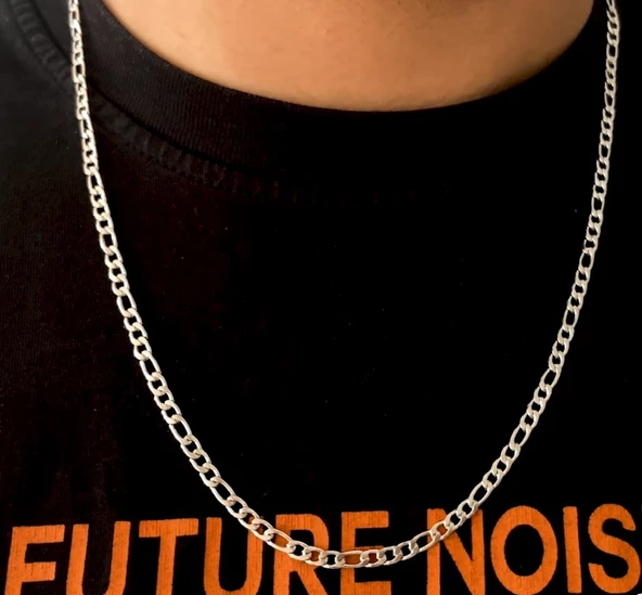 Çelik Zincir 316L Figaro Model 3.5 MM 60 CM ZN-205 - Resim 2