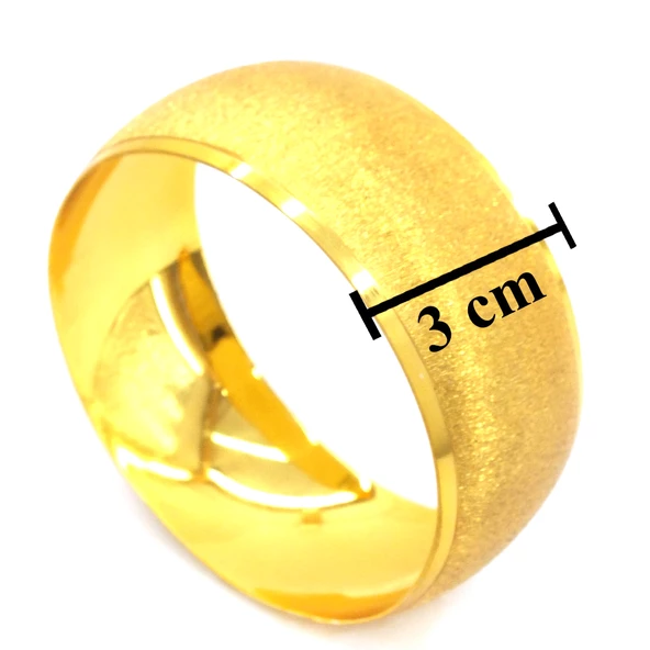 Altın Kaplama Melisa Model Bilezik 3 cm BLZ-3046 - 3