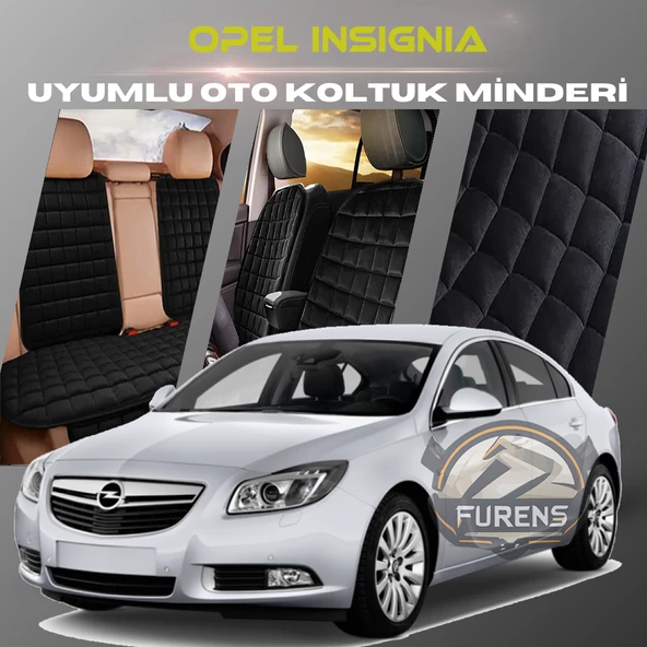 Opel İnsignia Siyah Renk Tay Tüyü Cepli & Terletmez Sırtlı Oto Koltuk Minder Seti - Koltuk Koruma Kılıfı (ÖN & ARKA TAM SET) ürün görseli 1