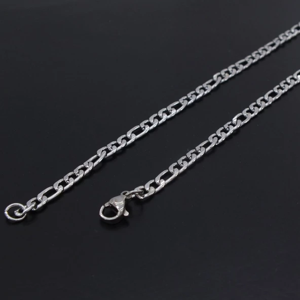 Çelik Zincir 316L Figaro Model 3.5 MM 60 CM ZN-205 - Resim 4
