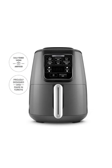 Karaca Air Pro Cook XL 2 in 1 Konuşan Airfryer Space Gray 4 Kişilik