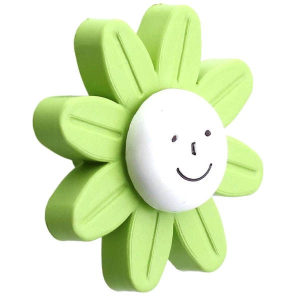 Mobilya Kulp Plastik Papatya Yeşil Renk Çoçuk Odası Kız Erkek Dolap Kapak Kulpu Çekmece Kulbu 5 ADET - Resim 4