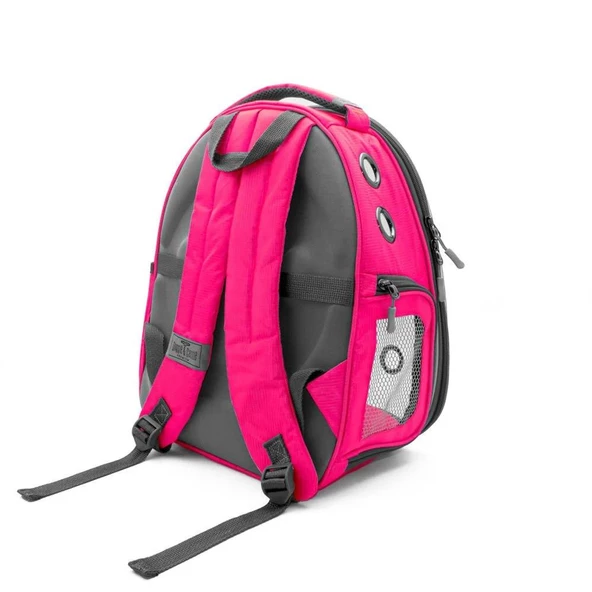 Cattie Yeni Şeffaf Taşıma Sırt Çantası Pembe 25X30X40 CM - Resim 3