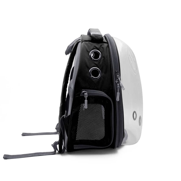 Cattie Yeni Şeffaf Taşıma Sırt Çantası Siyah 25X30X40 CM - Resim 2