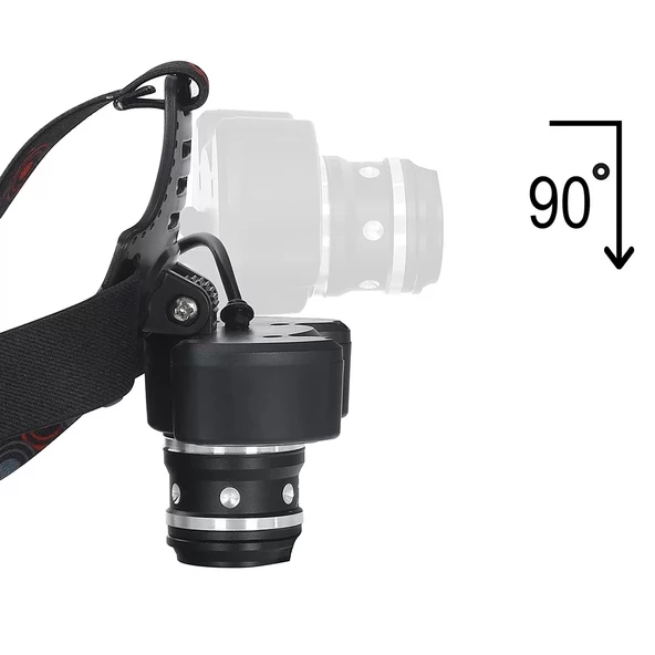 6000 Lümen 3 Başlık Şarjlı Kafa Lambası  Wt-630 - Resim 2