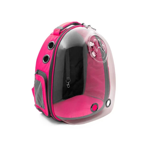 Cattie Yeni Şeffaf Taşıma Sırt Çantası Pembe 25X30X40 CM ürün görseli 1