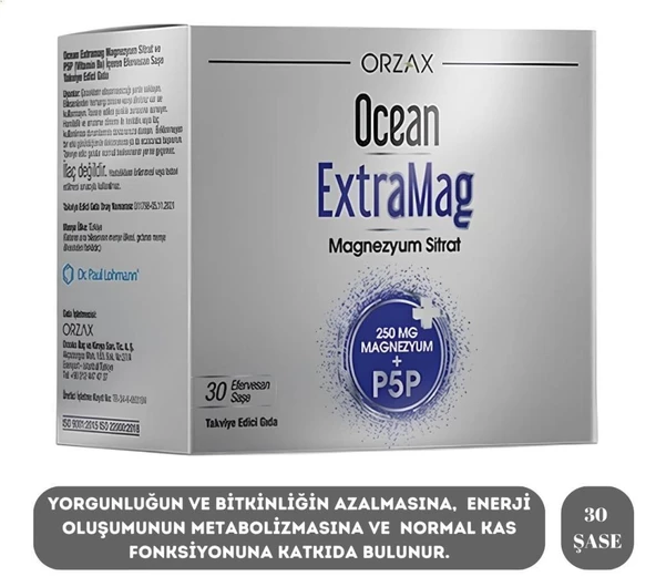 Ocean Extramag Magnezyum Sitrat 30 Saşe