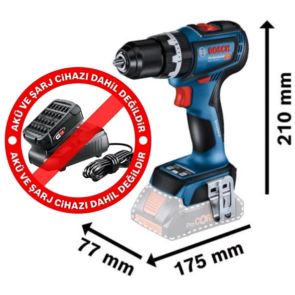 Bosch Gsb 18V-90C Akülü Darb.Delme Vid.Solo - 2