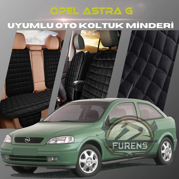 Opel Astra G Siyah Renk Tay Tüyü Cepli & Terletmez Sırtlı Oto Koltuk Minder Seti - Koltuk Koruma Kılıfı (ÖN & ARKA TAM SET) ürün görseli 1