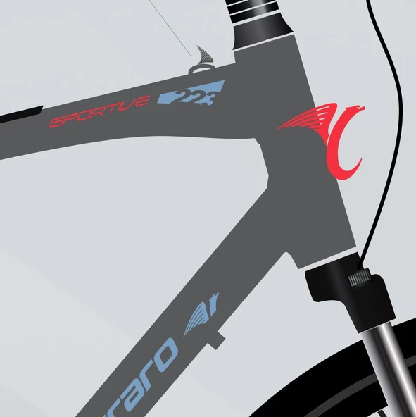 28  CARRARO SPORTIVE 223 508H 21-V HD MAT LACIVERT-AÇIK-SARI-GRI R2 - Resim 2