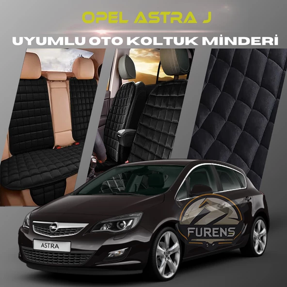 Opel Astra J Siyah Renk Tay Tüyü Cepli & Terletmez Sırtlı Oto Koltuk Minder Seti - Koltuk Koruma Kılıfı (ÖN & ARKA TAM SET) ürün görseli 1