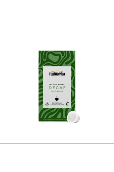 tupinamba Decaf Kapsül Kahve (x10 Adet - Compostable - Nespresso Makineleriyle Uyumlu - Kafeinsiz)