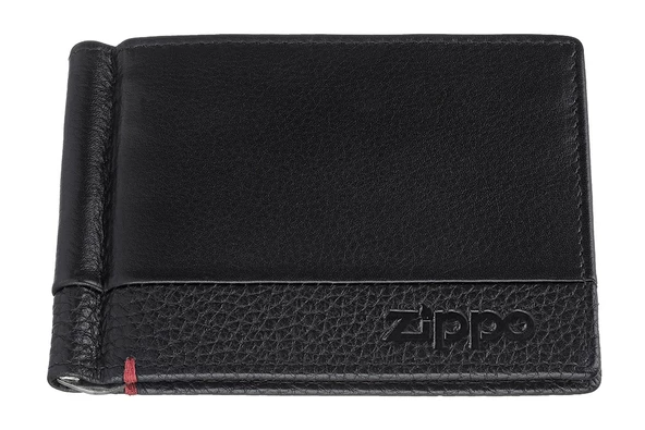Zippo RFID Bloklamalı Nappa Deri Money Clip Cüzdan - Siyah