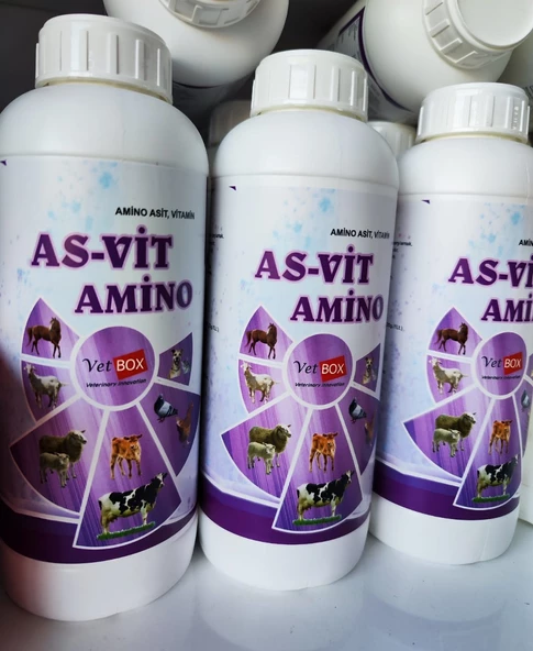 Asvit 1lt Zengin İçerikli Hayvan Destek Minerali (Amino asit,Vitamin)-(Ufakbaş-Büyükbaş-kuş grubu)