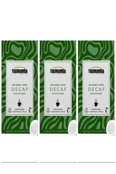 tupinamba Decaf Kapsül Kahve 30 Adet ( Compostable - Nespresso Makineleriyle Uyumlu - Kafeinsiz) - 1