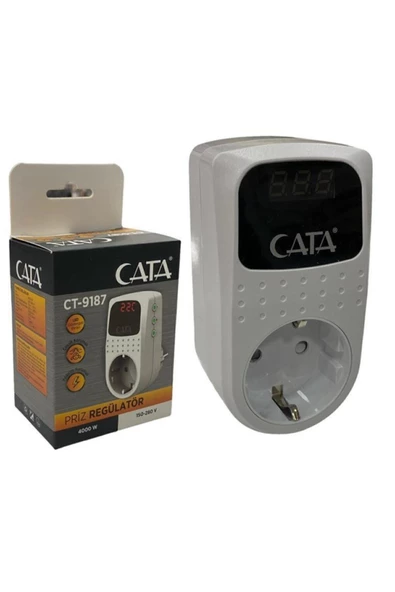 Cata Ct-9187 Akım Korumalı Topraklı Priz Regülatör 150-280v 4000w Burasıtoptancı