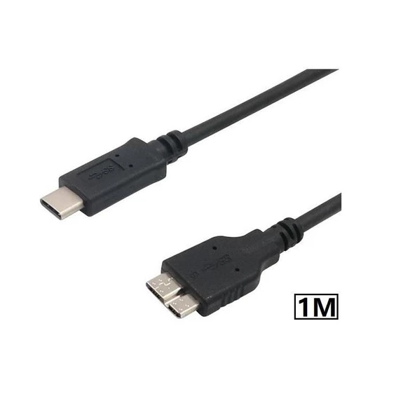 5241 Usb Type C To Micro Usb 3.0 Taşınabilir Hdd Hard Disk Kablosu 1M (1 Metre) - 3