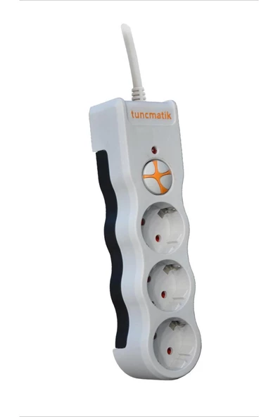 Tunçmatik TUNCMATIK POWERSURGE 3-SURGE PROTECTION PLUG-1050 JOULE-WHITE WITH CABLE