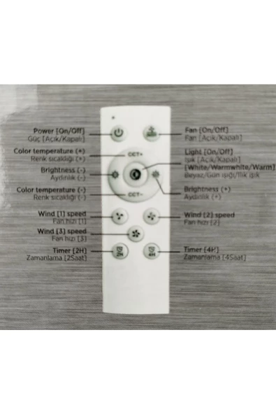 Cata Cata Karayel Fan Led Işıklı Vantilatör 82W Kumandalı Ampul Ct- 1155 - 3