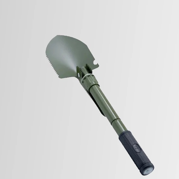 Orcamp OUT-4100 Katlanabilir Metal Kazma Kürek Seti - Pusula - Testere - Şişe Açacağı ( Açık hali 41,5 cm) - 2