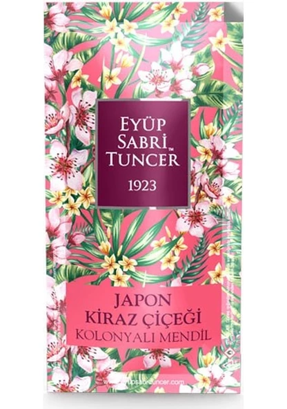 Eyup Sabri Tuncer Japon Kiraz Çiçeği Küçük Boy Kolonyalı Mendil 150'li