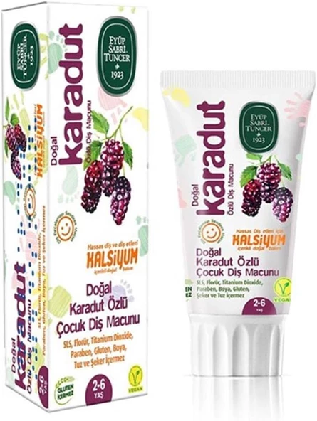 Eyup Sabri Tuncer Doğal Karadut Özlü 2-6 Yaş Çocuk Diş Macunu 60 ml ürün görseli 1