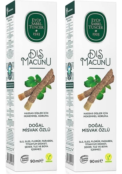 Eyup Sabri Tuncer Doğal Misvak Özlü Diş Macunu 90 ml x2 ürün görseli 1